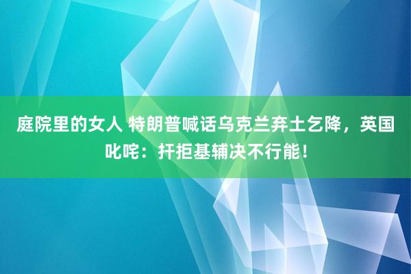 庭院里的女人 特朗普喊话乌克兰弃土乞降，英国叱咤：扞拒基辅决不行能！