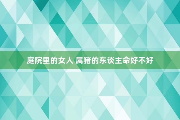 庭院里的女人 属猪的东谈主命好不好